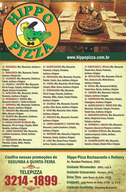 Imagem Pizzaria Hippo Pizza Tabajaras, Uberlândia-MG